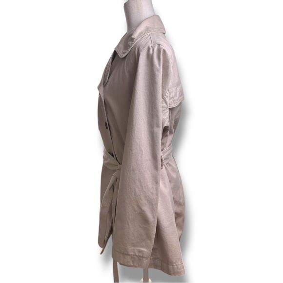 NWT GAP Factory Women's Light Tan Trench Coat SZ PETITE LARGE - Picture 5 of 11